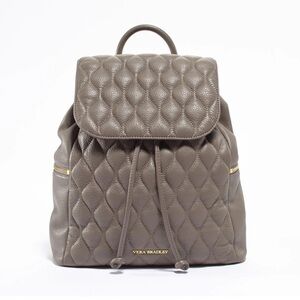 VERA BRADLEY Taupe Quilted LEATHER BACKPACK